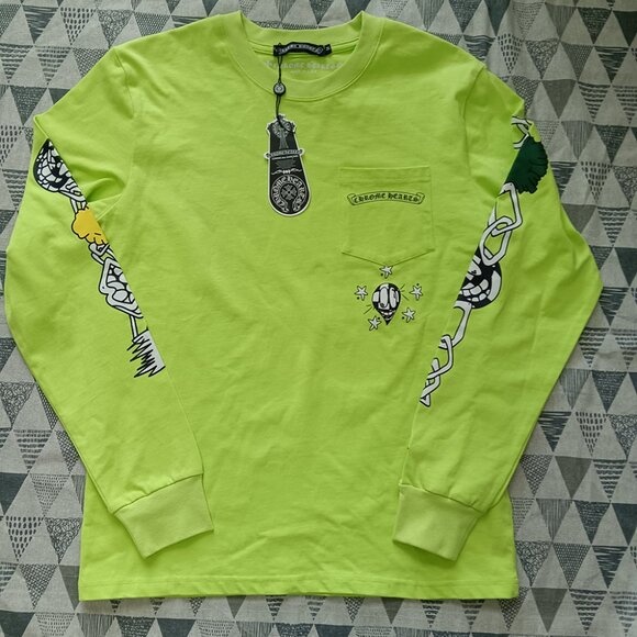 Chrome Hearts Matty Boy Green Long Sleeve T-Shirt - Picture 1 of 6